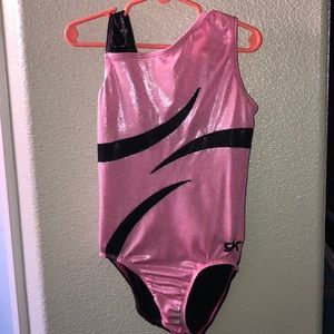 GK Elite Pink/black leotard CM